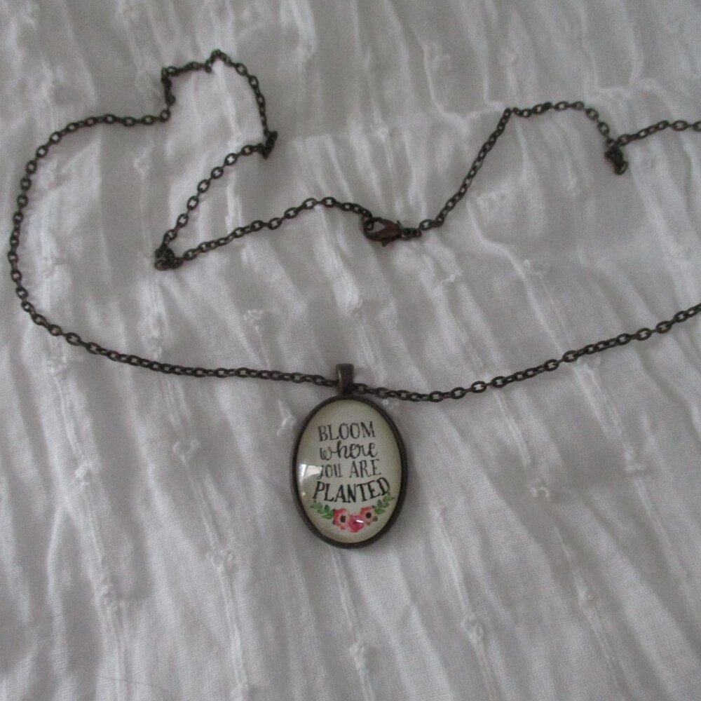 **3 for $15** "Bloom where you are planted" necklace - Picture 4 of 5